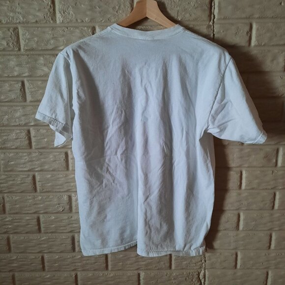 Vtg 90s Nike Shirt Mens Large‎ White V-Neck Center Swoosh Made In USA Just Do It - Picture 3 of 8